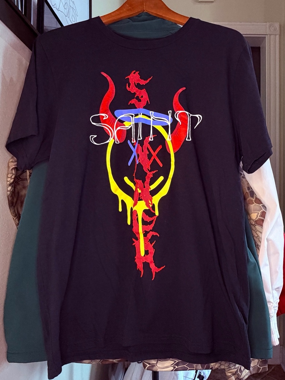 Cula Saint Graphic T-Shirt Men’s XL Black Streetwear Tee